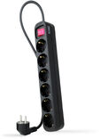 Regleta NanoCable 6 Tomas com switch 1.4 M Negro image number null