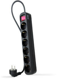 Regleta NanoCable 6 Tomas com switch 1.4 M Negro Regleta NanoCable 6 Tomas com switch 1.4 M Negro