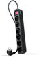 Regleta NanoCable 6 Tomas com switch 1.4 M Negro