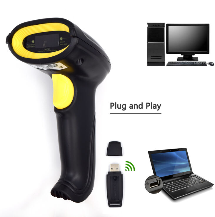 Lector Código Barras Ewent EW3430 Wireless Laser 1D c/ base image number 4