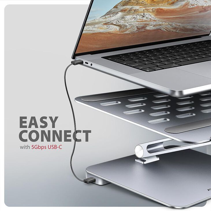 Soporte para portáteis 10" - 16" AXAGON HMC-STND c/ HUB 5Gbps, 3x USB-A, HDMI 4K/60Hz, GLAN, PD 100W, USB-C input image number 14