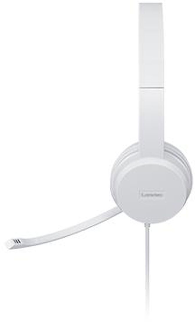 Headset Lenovo 110 Stereo Branco USB image number 1
