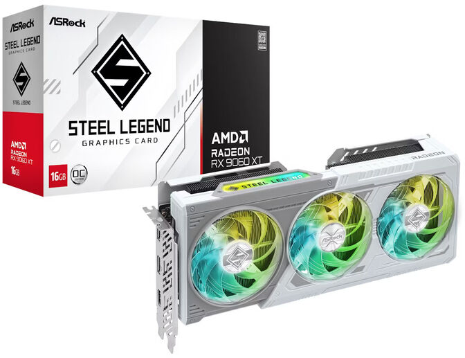 Tarjeta Gr&aacute;fica ASRock Radeon RX 9060 XT Steel Legend OC 16GB GDDR6 image number 0