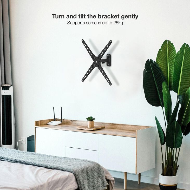 Soporte de Pared Tooq Tilt e Giratónrio 13" a 55" 67-199 mm Max. 25kg Negro image number 5