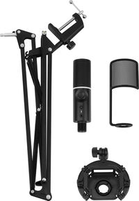 Micrófono Streamplify MIC RGB Com Brazo Incluído - Negro Micrófono Streamplify MIC RGB Com Brazo Incluído - Negro