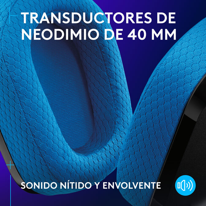 Auriculares Logitech G535 Lightspeed Wireless Negro/Azul image number 4
