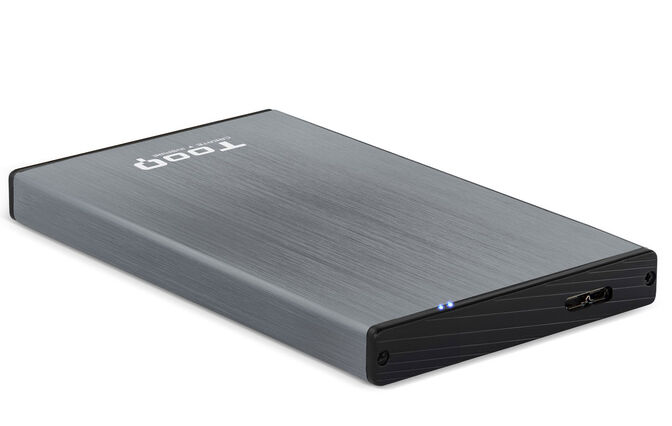 Caja Externa HDD Tooq 2.5" SATA (9,5mm) - USB 3.0/3.1 Gen 1 Gris Metalizado image number 1