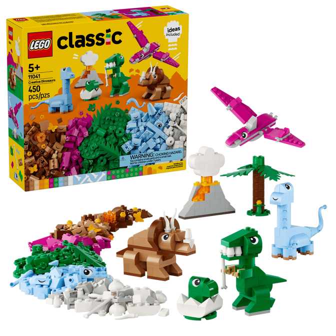 LEGO Classic: Dinosaurios Creativos, 450 Piezas (11041) image number 0