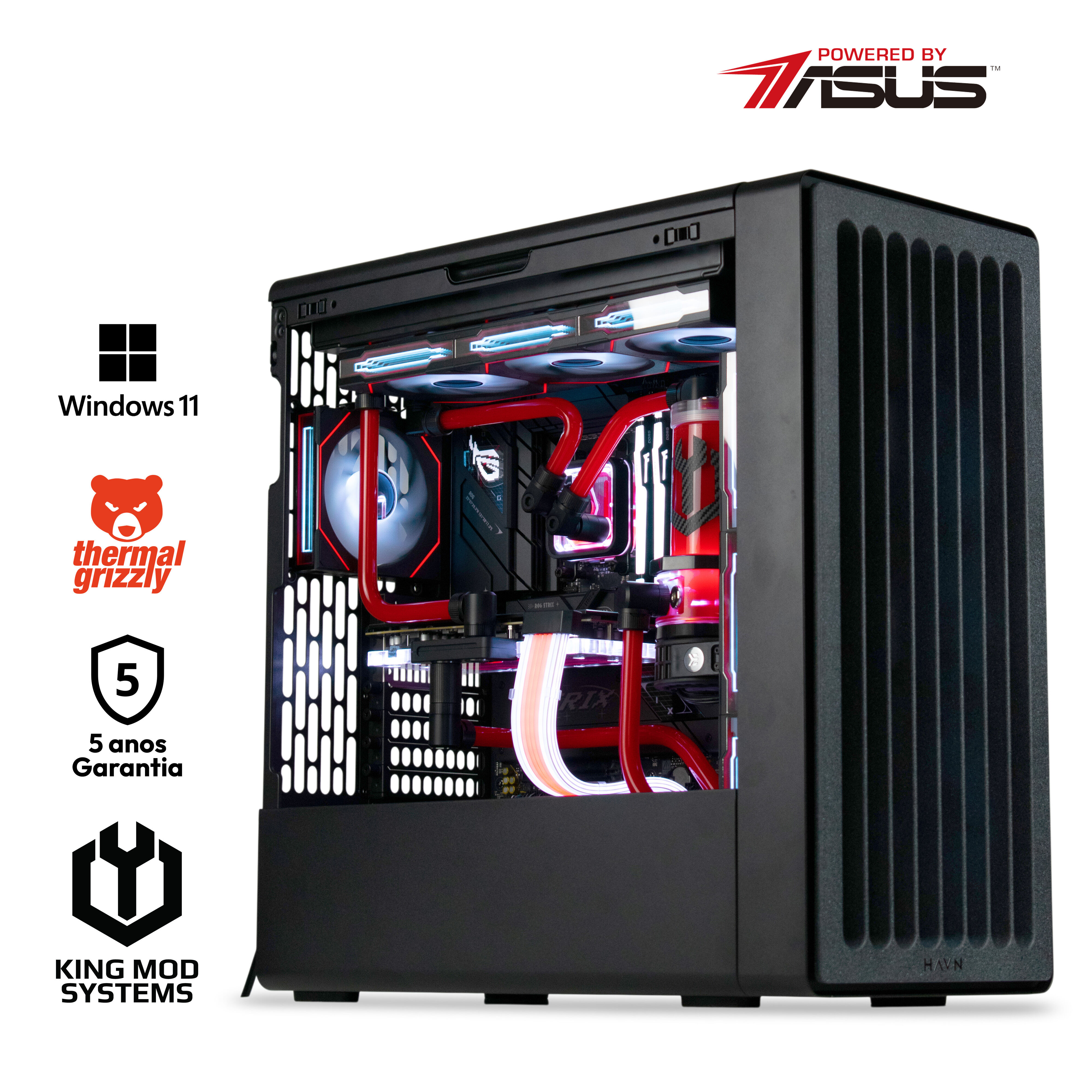 Ordenador King Mod Liquid-PC Ryzen 7 9850X3D 64GB DDR5 2TB RTX 5080 WiFi W11