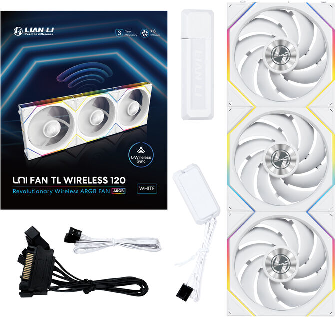Ventilador Lian Li UNI FAN TL120 Wireless RGB PWM Blanco 120mm (Pack 3) image number 8