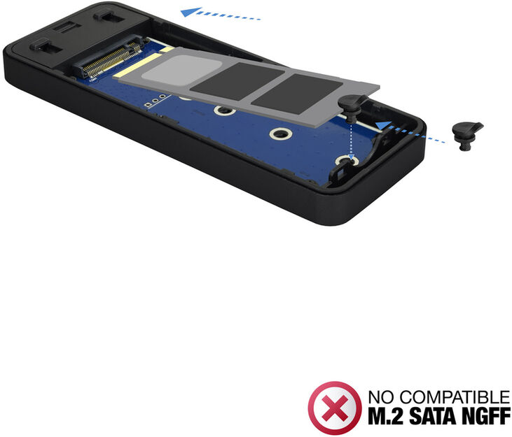 Caja Externa SSD Tooq M.2 NVME - USB 3.1 Gen 2 Negro image number 4