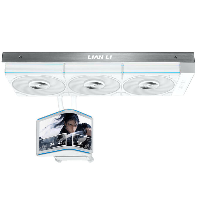 Kit Refrigeraci&oacute;n L&iacute;quida CPU AIO Lian Li HydroShift II OLED Curved 360P28 Blanco - 360mm image number 1