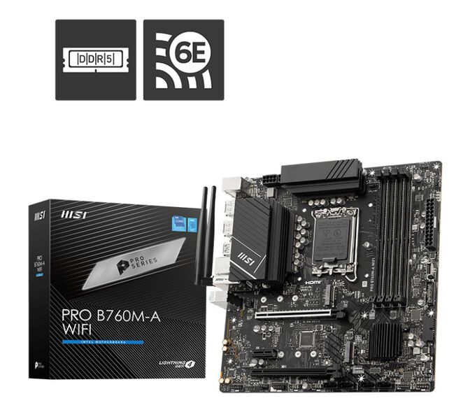 Placa Base MSI PRO B760M-A WiFi image number 0