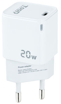 Cargador Tooq USB-C PD 20W Blanco