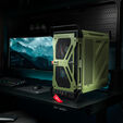 Torre E-ATX Corsair WARTHOG Perfomance Mil Green Cristal Templado image number null