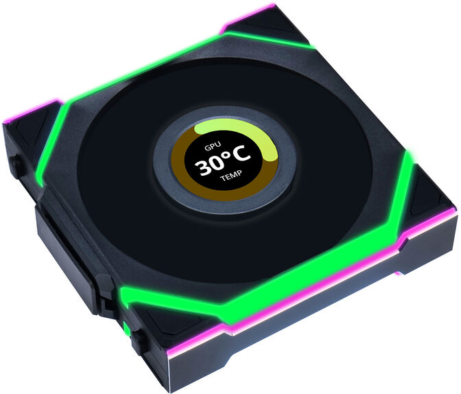 Ventilador Lian Li UNI FAN SL120 LCD Wireless RGB Reverse Blade PWM Negro 120mm image number 1