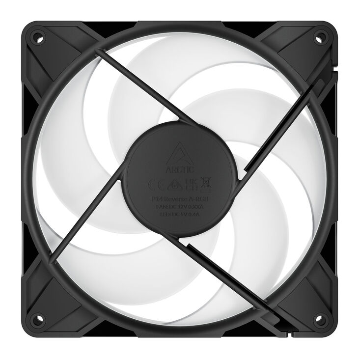 Ventilador Arctic P14 PRO Reverse PWM A-RGB 140mm (Pack 3) - Negro image number 6