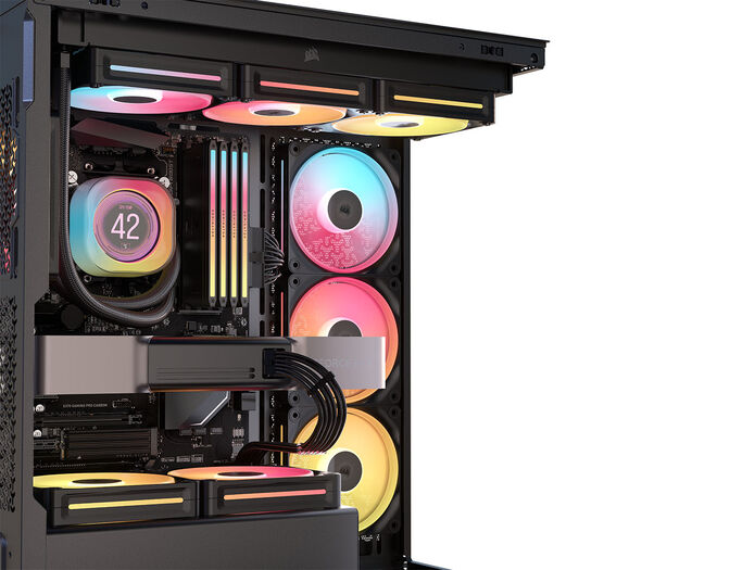 Torre E-ATX Corsair 3500X LXR Link RGB Negro Cristal Templado image number 10