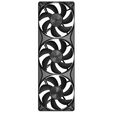 Ventilador Corsair RS360 II Unified Frame PWM Negra 120mm Triplo Ventilador 120mm (360mm) image number null