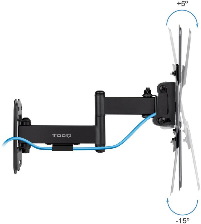 Soporte de Pared Tooq Tilt e Girat&oacute;nrio 13" a 43" 66-274 mm Max. 20kg Negro image number 1