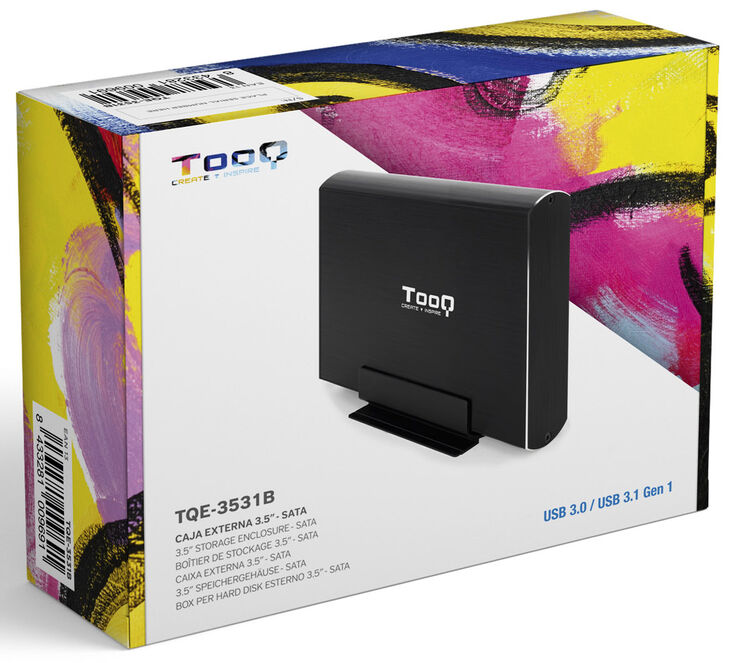 Caja Externa HDD Tooq 3.5" SATA LED - USB 3.0 / 3.1 Negro image number 5