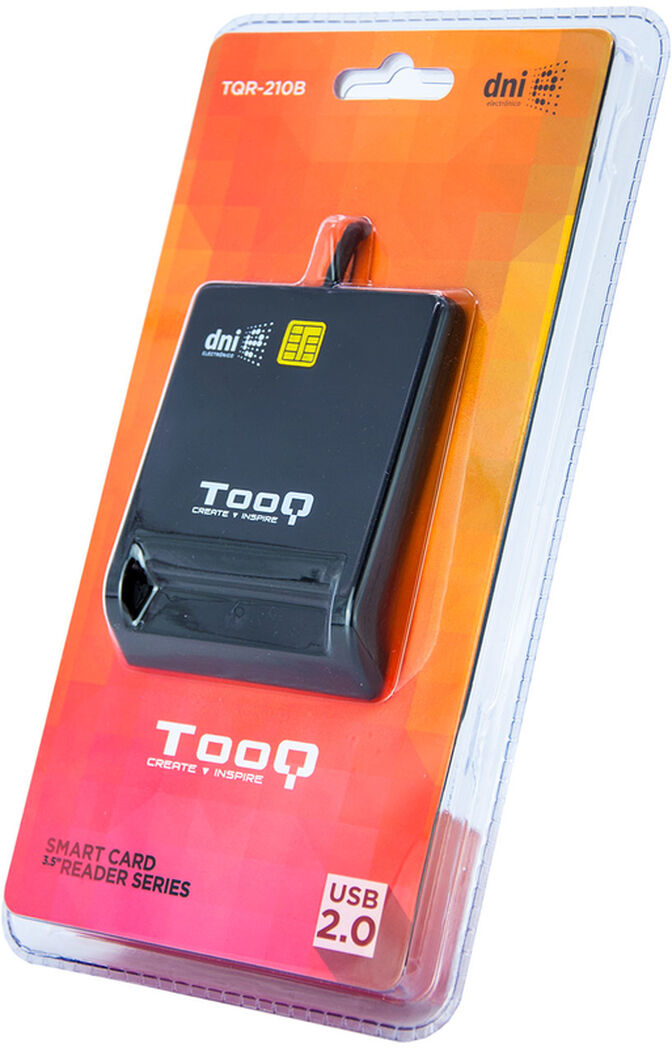 Lector de Tarjetas Tooq - Tarjetas Inteligentes / DNI 4.0 USB 2.0 Negro image number 3