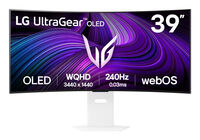 Monitor Curvo Gaming LG UltrGear 39" 39GX90SA-W OLED WQHD 240Hz 0.03ms G-Sync Compatible Smart webOS Branco Monitor Curvo Gaming LG UltrGear 39" 39GX90SA-W OLED WQHD 240Hz 0.03ms G-Sync Compatible Smart webOS Branco
