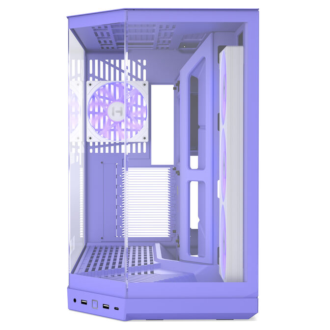 Caja E-ATX Hyte Y50 Vidrio Templado Taro Milk image number 3