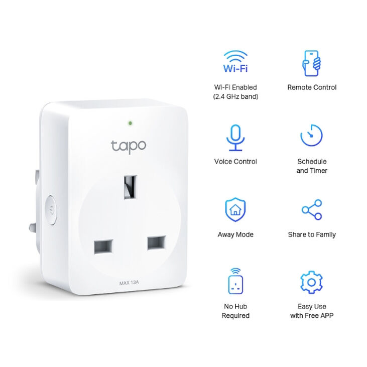 Tomas Inteligente TP-Link Tapo P100 Wi-Fi (2 Pack) image number 7
