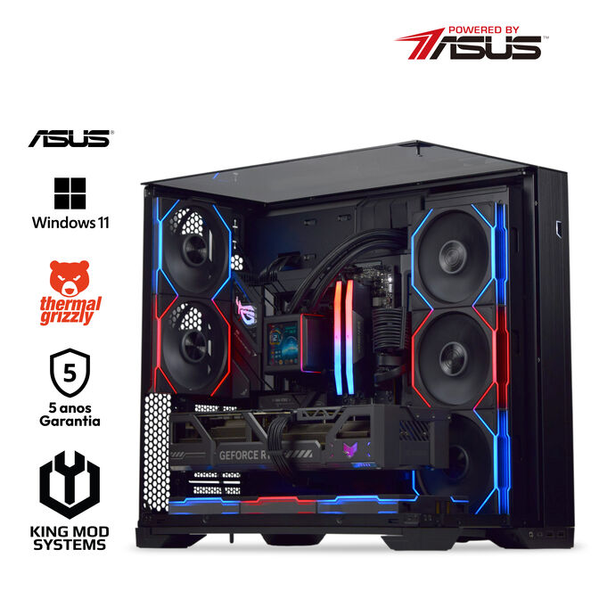 Ordenador King Mod Gamer-PC Lian Li Ryzen 7 9850X3D 64GB DDR5 2TB RTX 5090 Bonus