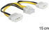 Cable de Alimentaci&oacute;n 2x 4pin Molex para 8pin EPS Macho 15cm image number null