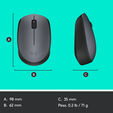 Rat&oacute;n Logitech M170 Wireless Gris/Negro image number null