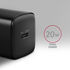 Carregado de pared AXAGON ACU-PD20, 1 puerta (USB-C), PD3.0/PPS/QC4+/AFC/Apple, 20 W, Negro image number null