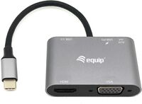 Adaptador Equip USB-C 5-in-1 Multiport PD 100W Gris
