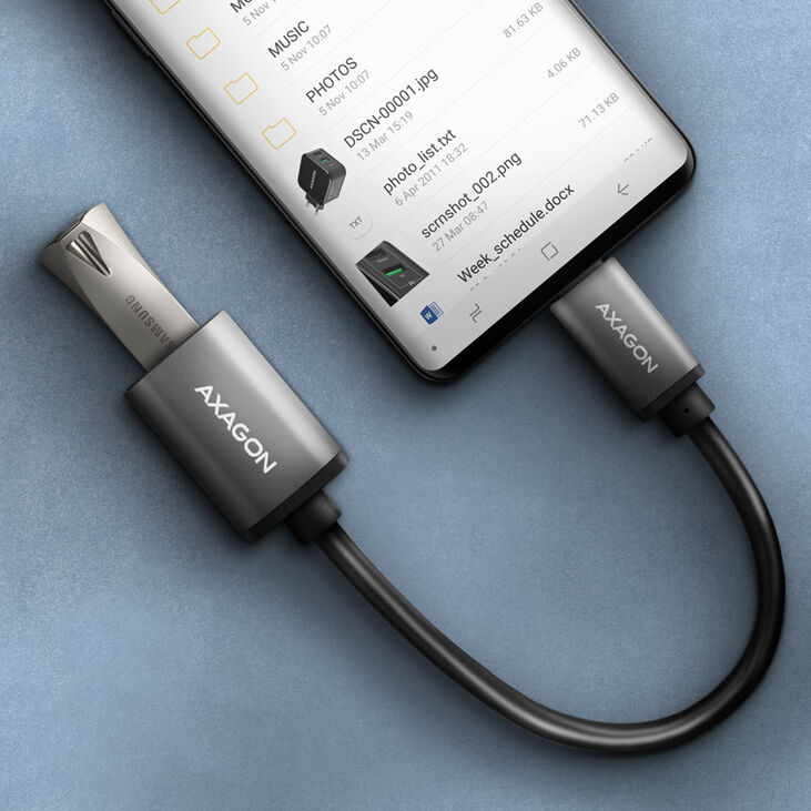 Adaptador AXAGON RUCM-AFAC USB-C 3.2 M para USB-A F, Negro image number 1