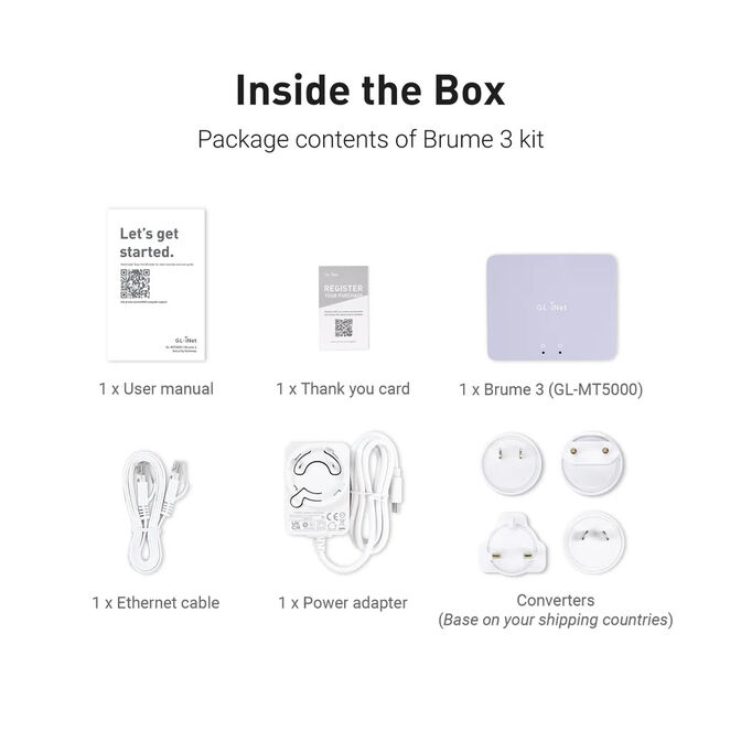 Security Gateway GL.iNet GL-MT5000 Brume 3 High Speed VPN 2.5G image number 6