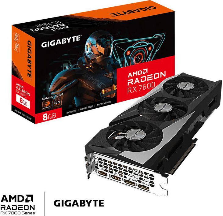 Tarjeta Gráfica Gigabyte Radeon RX 7600 Gaming OC 8GB GDDR6 image number 1