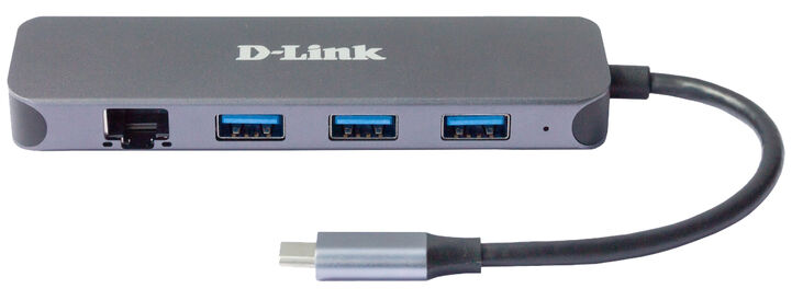 HUB USB D-Link USB-C Macho > 3 x USB 3.0 (SS) + 1 x USB-C (Thunderbolt 3) (PD60W) + 1 x RJ45 image number 1