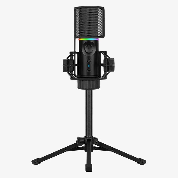 Micrófono Streamplify MIC RGB Tripod - Negro image number 1