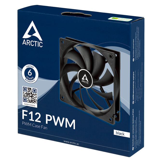 Ventilador Arctic F12 PWM 120mm - Negro (Pack 5) image number 3