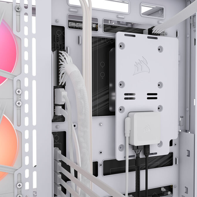 Torre E-ATX Corsair 3500X LXR Link RGB Blanco Cristal Templado image number 13