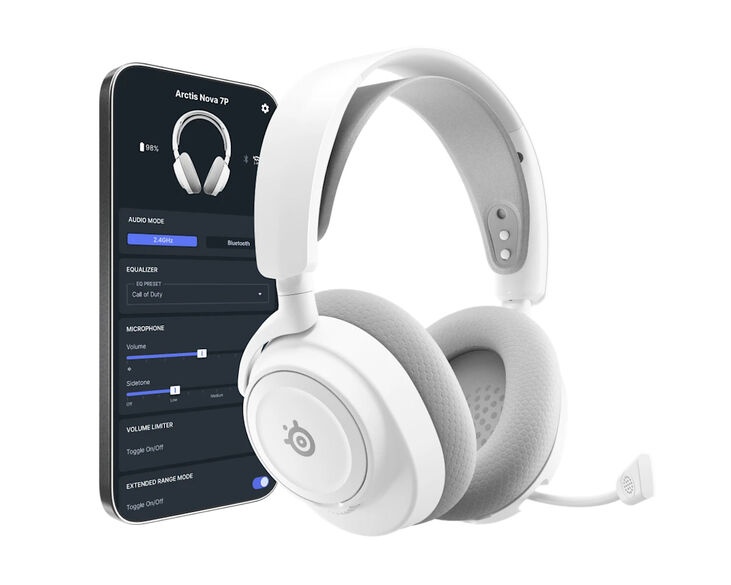 Auriculares SteelSeries Arctis Nova 7P Gen 2 Wireless/Bluetooth Branco image number 1