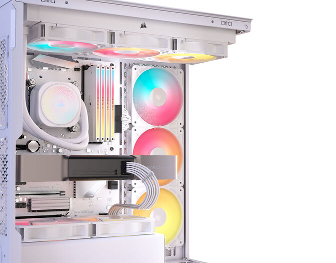 Torre E-ATX Corsair 3500X RSR ARGB Blanca Cristal Templado image number 10