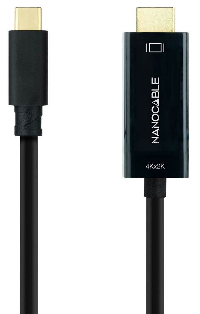 Cable Conversor NanoCable USB-C para HDMI 1.4 4K@30HZ 1.8 M Negro image number 1