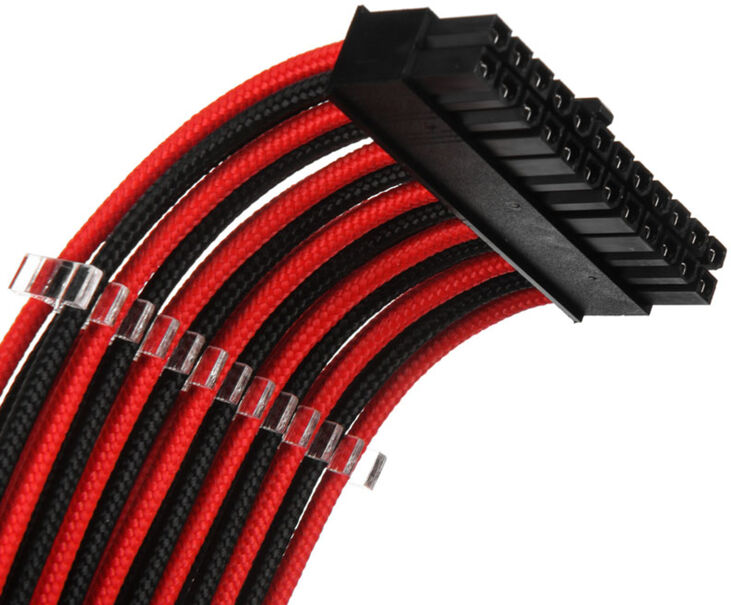 Kit de Expansi&oacute;n Phanteks Cables Sleeved 50cm Negro / Rojo image number 1