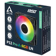 Ventilador Arctic P12 PRO PWM PST Low Noise ARGB 120mm - Negro image number null
