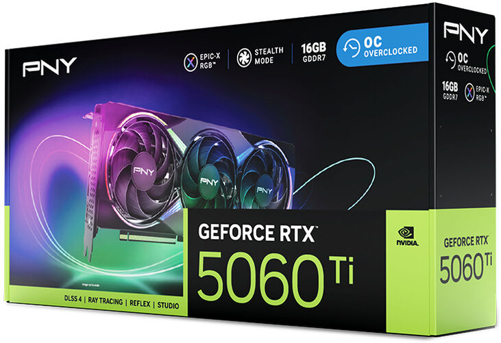 Tarjeta Gráfica PNY GeForce® RTX 5060 Ti Gaming RGB Triple Fan OC 16GB GDDR7 DLSS4 image number 8