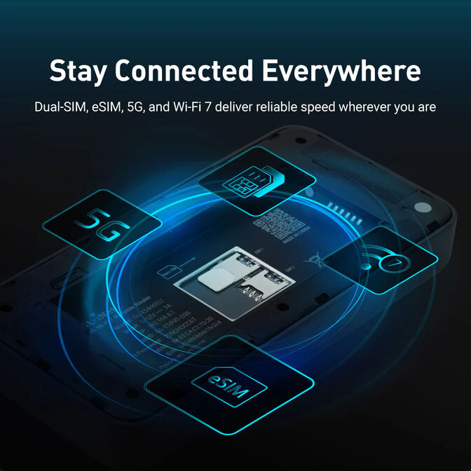 Router de Viagem GL.iNet GL-E5800 Mudi 7 Wireless E5800 Wi-Fi 7 5G Tri Band image number 5