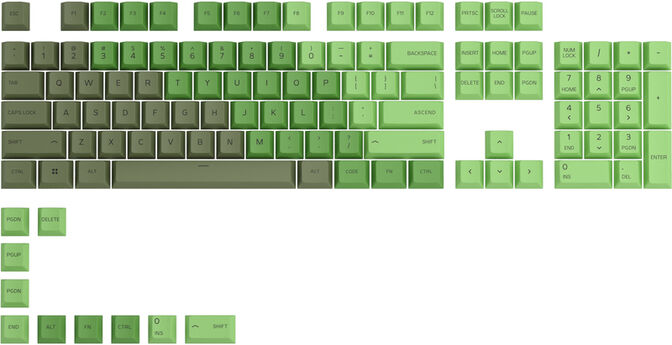 Juego de 114 Teclas Glorious PBT Olive (US ANSI) image number 0