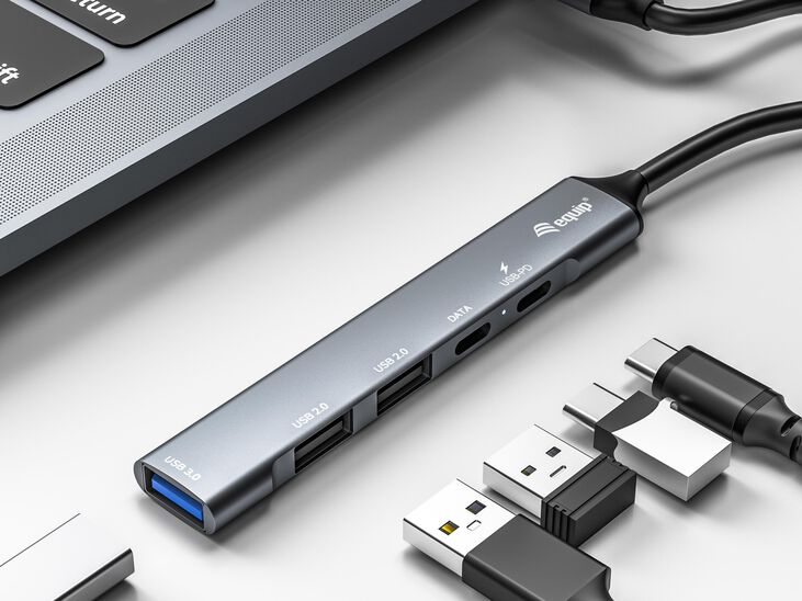 HUB Equip USB 3.0/2.0 de 5 puertas com USB-C 100 W USB image number 3